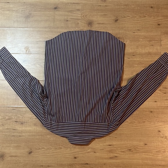 Robert Graham Brown Purple Striped Large Cotton L/S Classic Fit Button Up Shirt - Picture 4 of 8